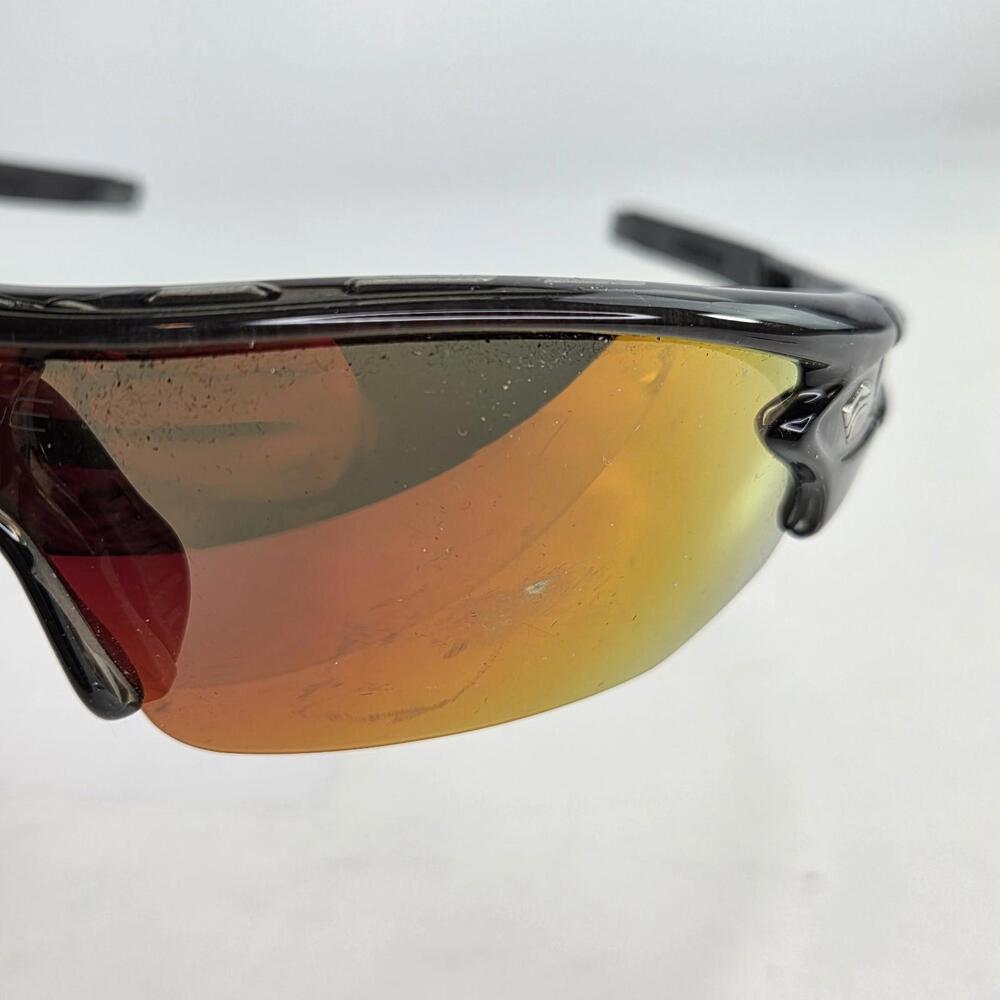 Torege Cycling Sunglasses Black Red Mirror Shield Case Wrap HalfRim - Picture 5 of 9